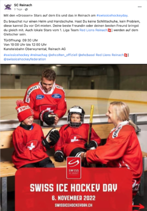 Red Lions Reinach, SC Reinach, Swiss Eishockey Day 2022