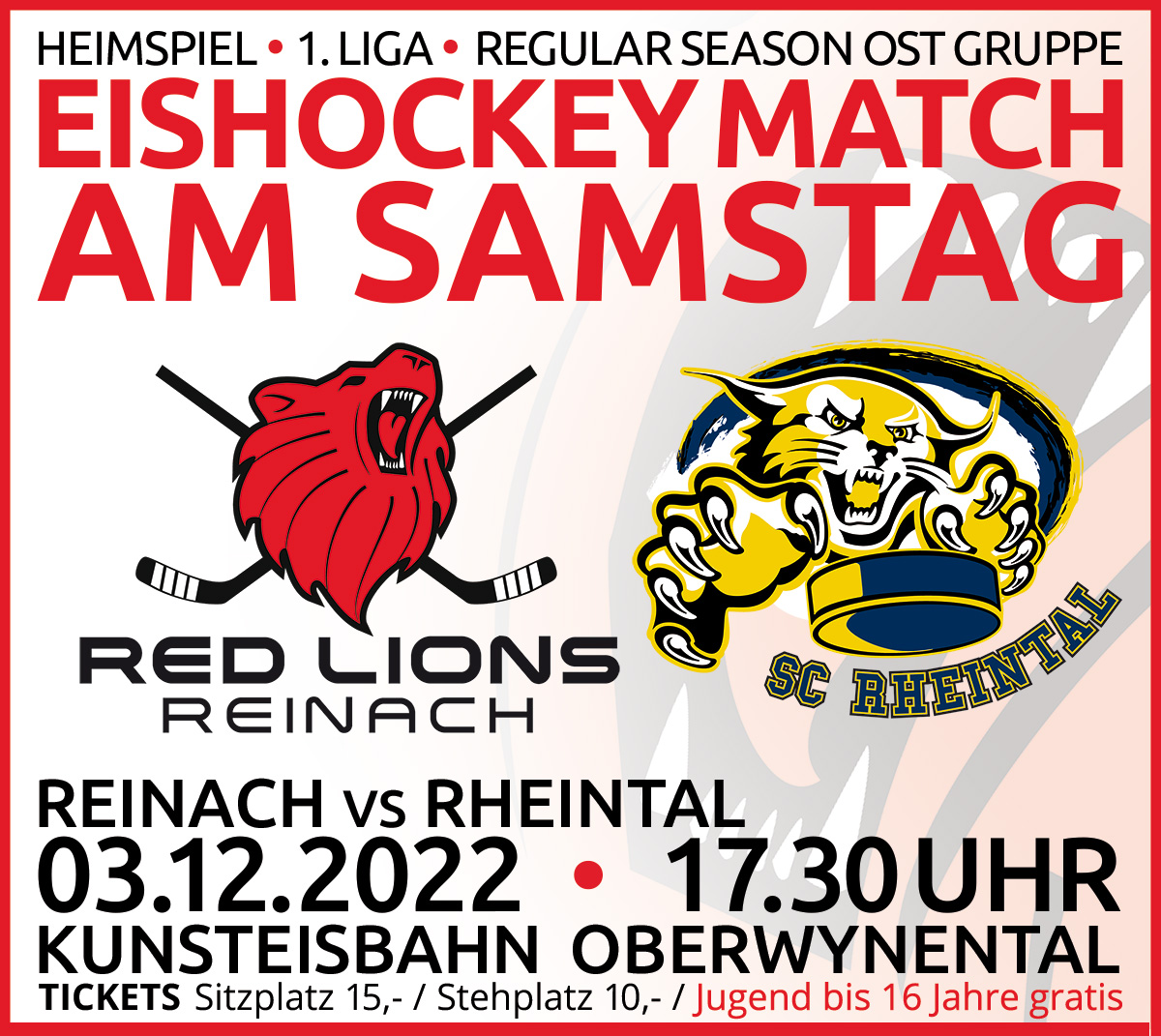 Red Lions Reinach vs SC Rheintal, Saison 2022/23